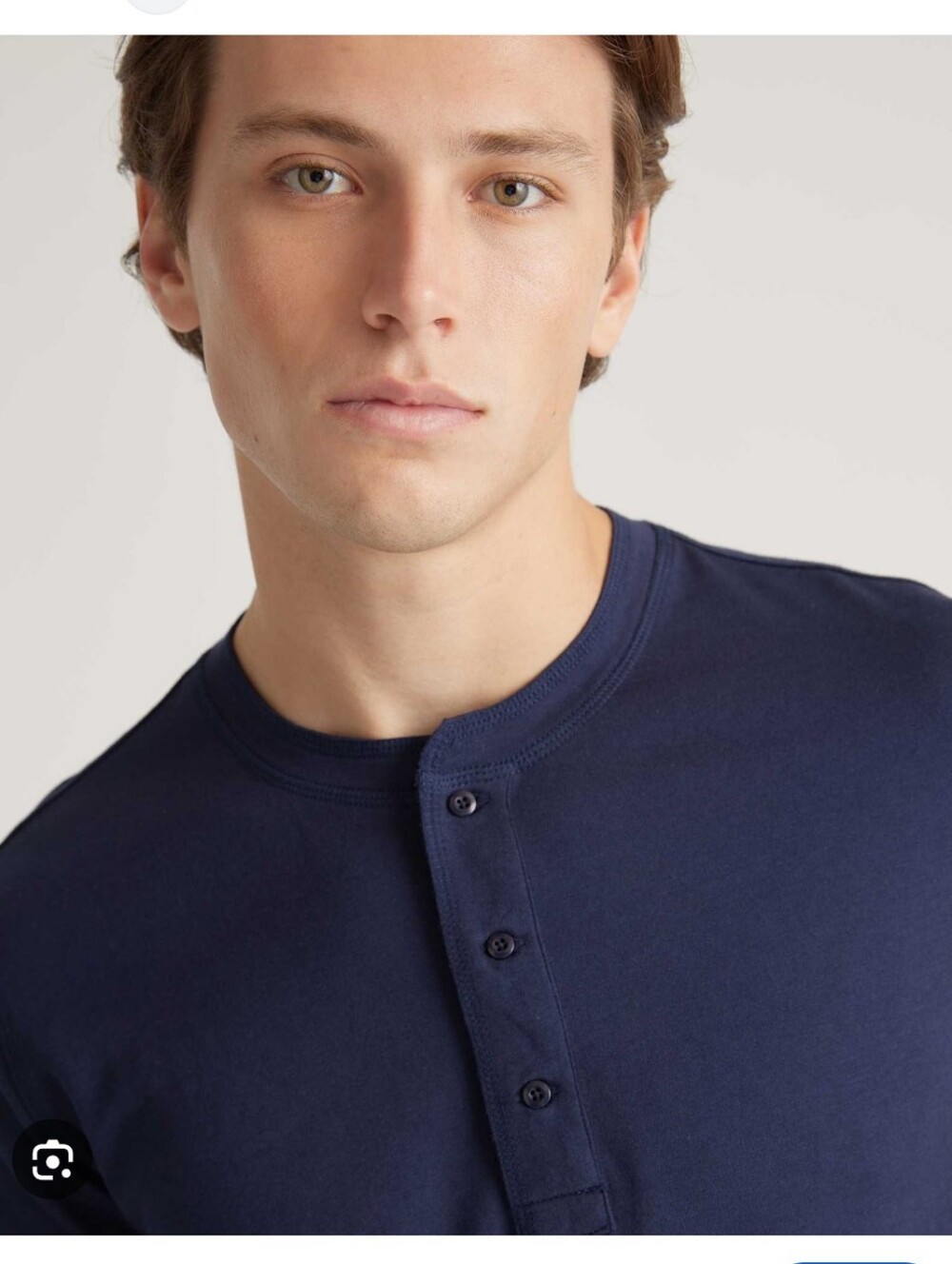 Quince Cotton Modal Short Sleeve Henley Tee- XL